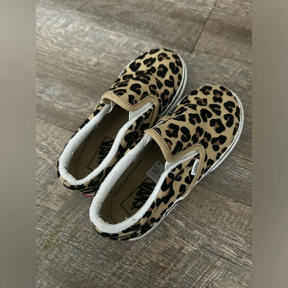 Vans Toddler Girls Leopard Print Slip-On Shoes Size 10c - Picture 3 of 7